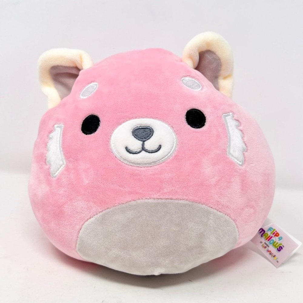 Squishmallows‎ Flip-A-Mallows Mischa Pink Panda & Dohna Gray Leopard Panda 8”